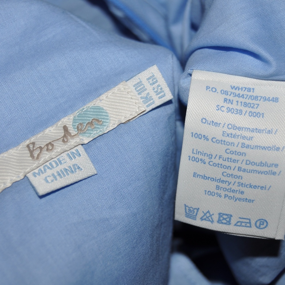 New BODEN Blue Embroidered Fruity Fun Dress [D7] - Picture 7 of 8